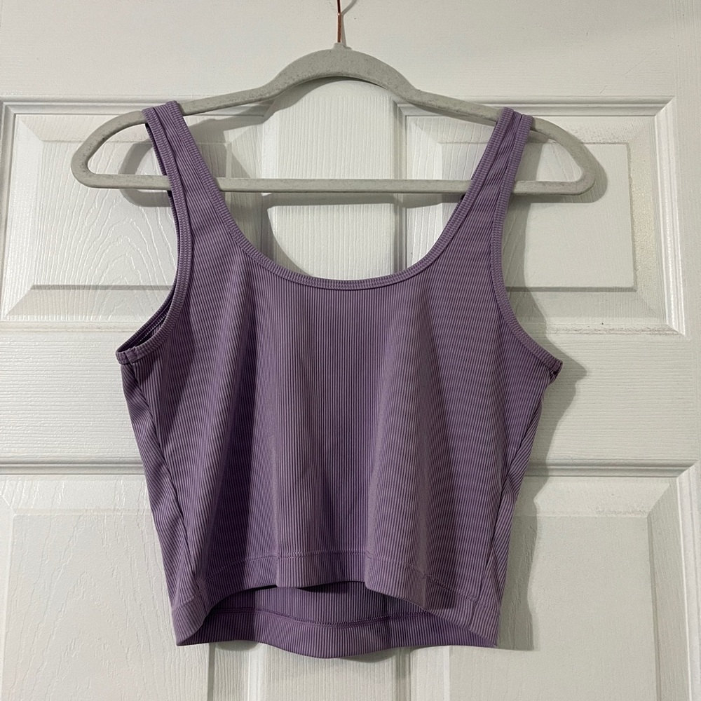 forever 21 ribbed purple tank top